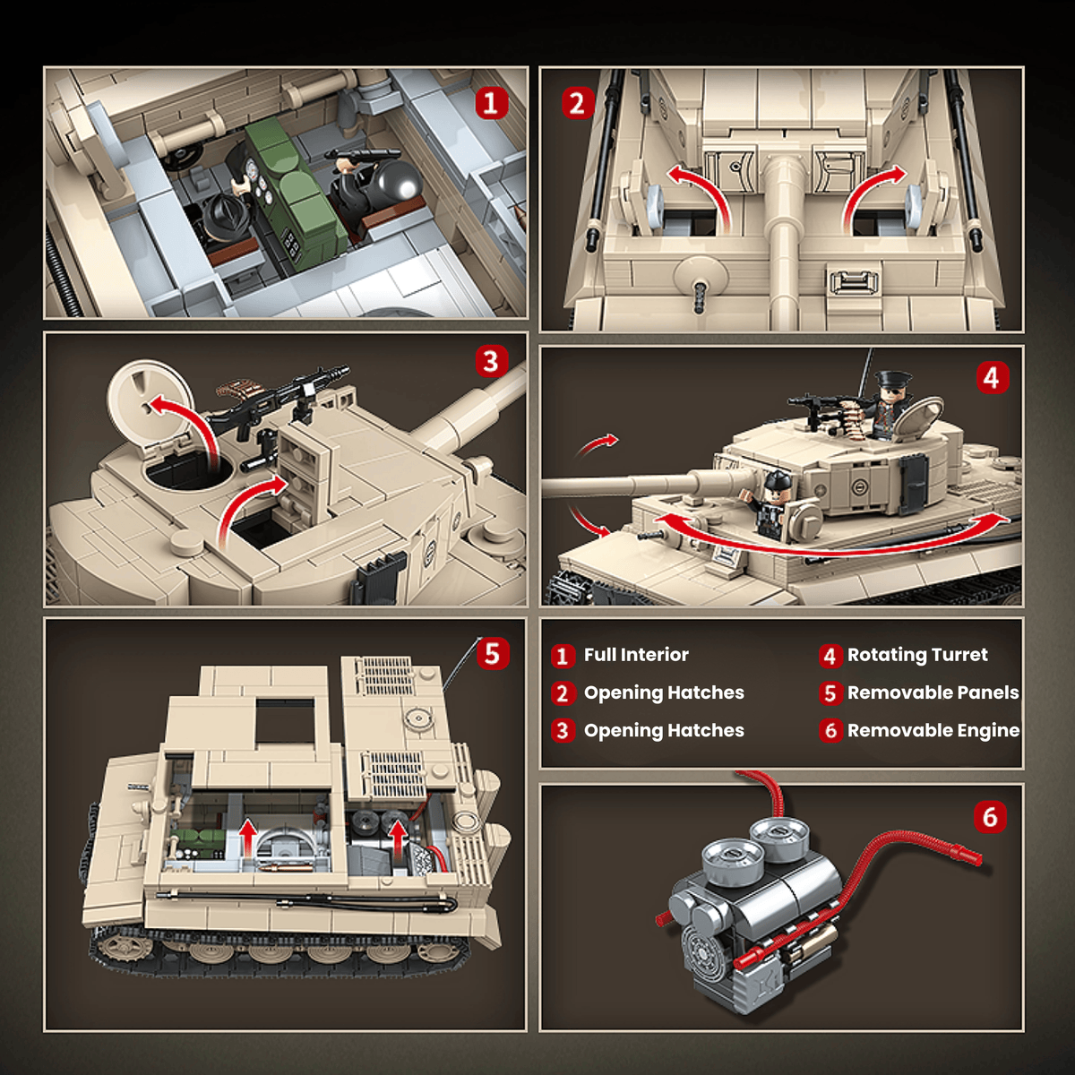 Tiger 1 (Tan) | 1361PCS